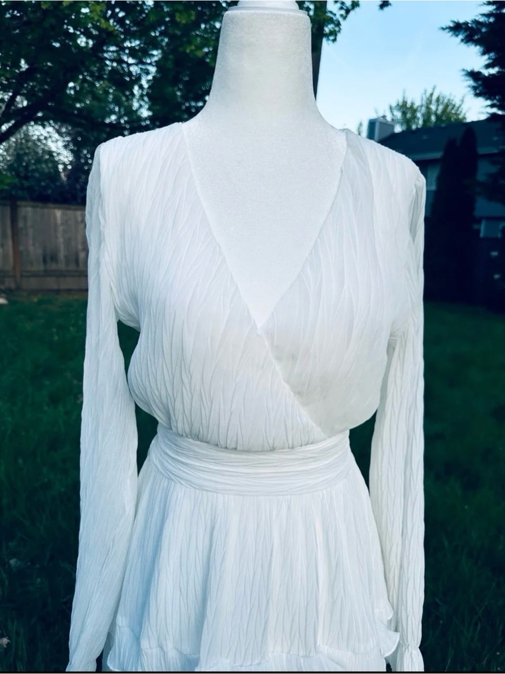 Simple Vintage midi white dress women's Size S Vintage White dress New - Picture 3 of 5